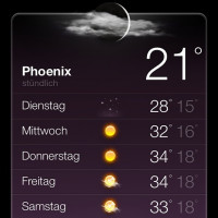 Wetter-App schon mal umgestellt.