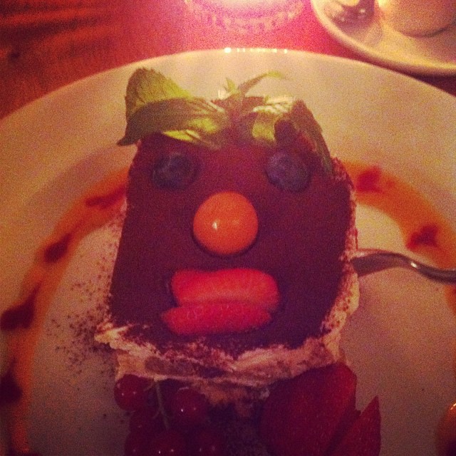 Tiramisu with a face