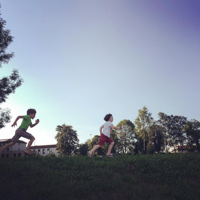 Keine Ahnung, warum man nach einem Tag Radfahren noch freiwillig rumrennt. #