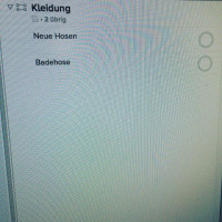 Im OmniFocus: neue Hosen
