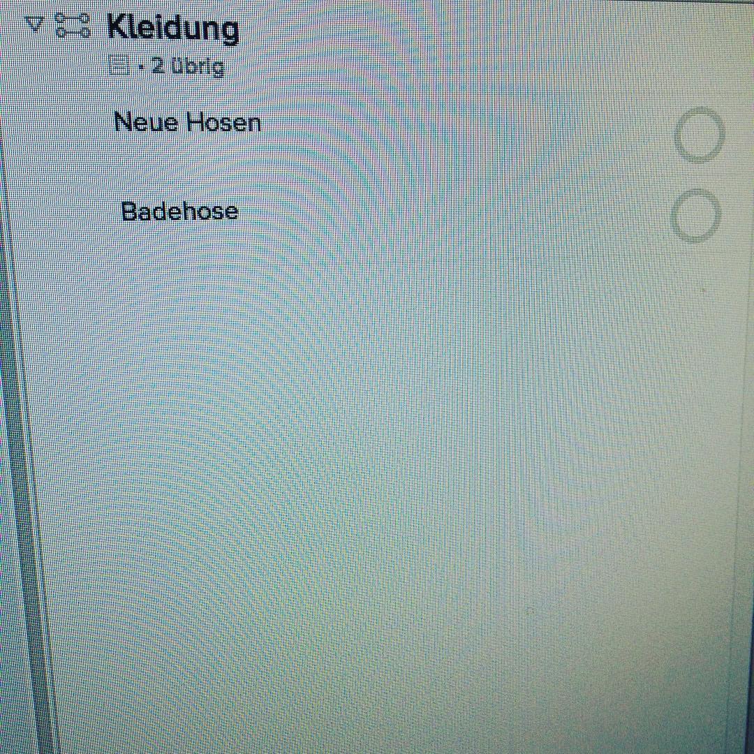 Im OmniFocus: neue Hosen
