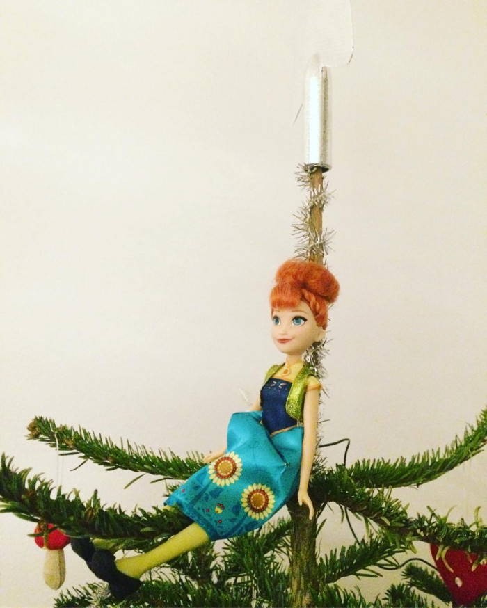 Die K&ouml;nigin chillt auf unserer Baumspitze.