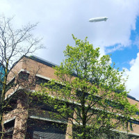 Zeppelin over Gasteig