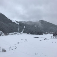 Unten Schnee, von oben Regen.