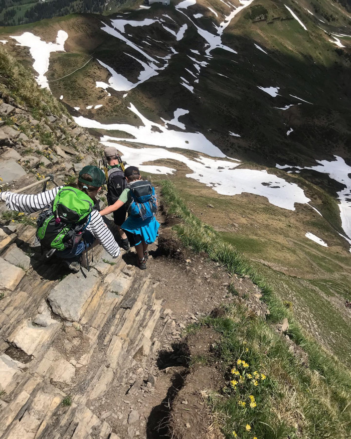 In Dam&uuml;ls fahren wir mit dem Uga-Sesselllift nach oben und sehen erst mal K&uuml;he auf gr&uuml;ner Wiese. Weg