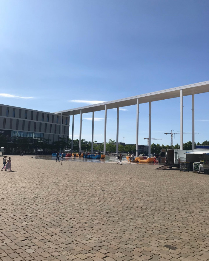 Rundgang durch die Messestadt Riem. Wo der Kran steht, wird in den n&auml;chsten 1,5 Jahren die neue Stad