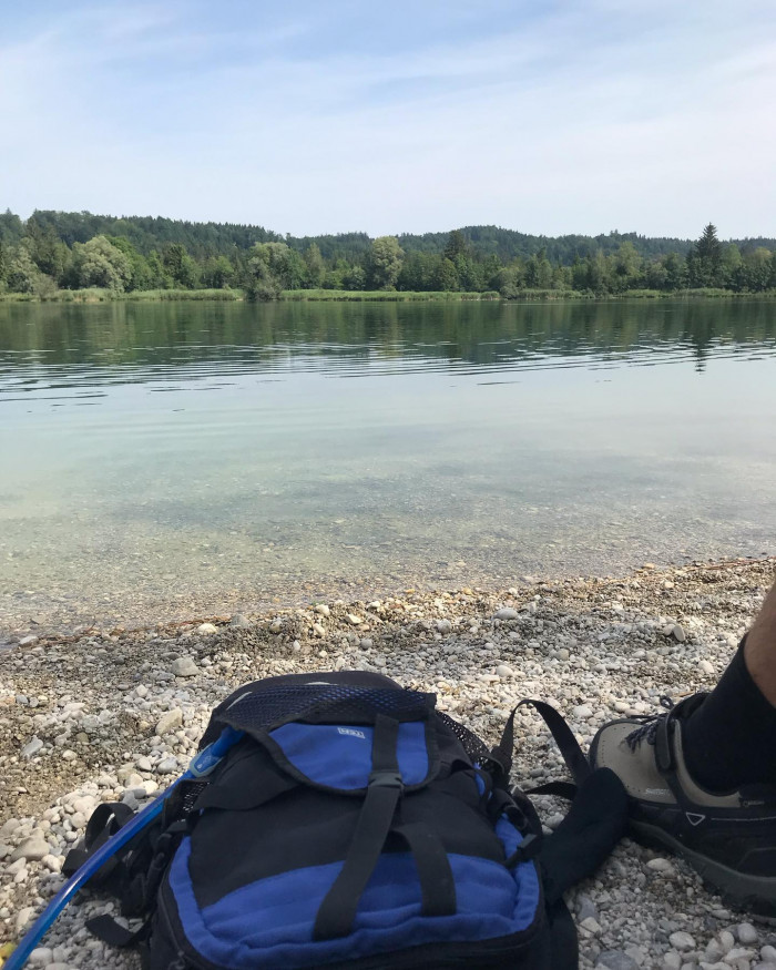 Radrunde mit @schwanzhund_ zur Pupplinger Au, Zwischenstopp am Ickinger Stausee und Biergartenabschl