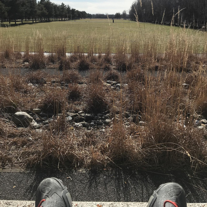 Ein paar, mir bisher unbekannte, &Uuml;berreste des alten Flughafens entdeckt, Tauch&uuml;bung am halbzugefror